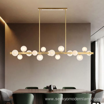 mid century modern linear chandelier